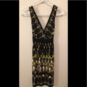 Black and green dress